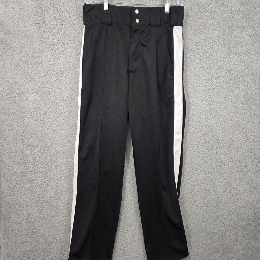 Smitty Umpire Pants Men's Black With White Stripes Polyester Size 32x32